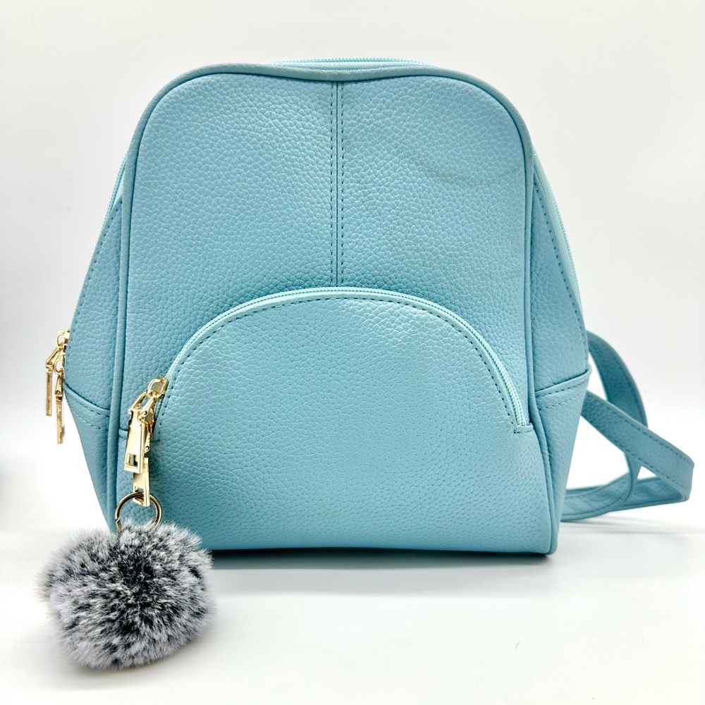 Faux Leather Small Backpack
